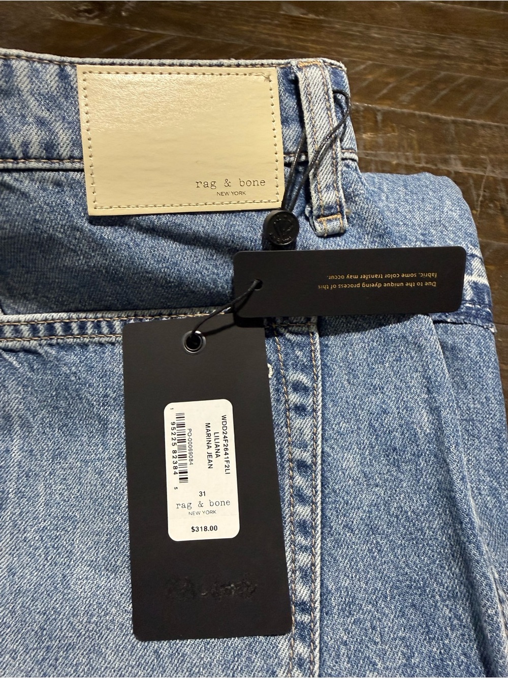NWT Rag & Bone Marina High Rise Wide Leg Jeans in Liliana Denim Sz 31 Summer Lux - Picture 10 of 15